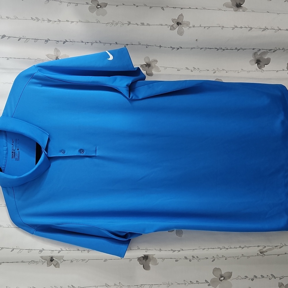 NIKE GOLF STANDARD FIT / DRI-FIT GOLF SHIRT IN TEAL BLUE SIZE XL